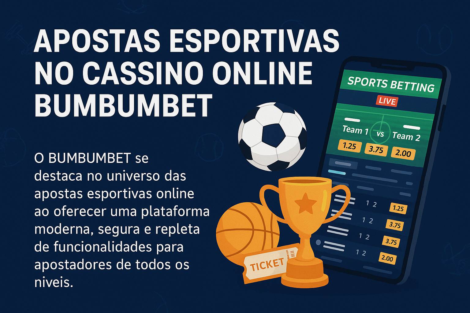 Aposte em apostas esportivas no cassino online BUMBUMBET